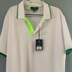 PSYCHO BUNNY MENS POLO WHITE XXL